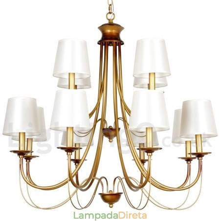 Lustre estilo vela contemporâneo moderno estilo mediterrâneo rústico de 12 luzes Lustre estilo vela contemporâneo moderno estilo mediterrâneo rústico de 12 luzes