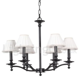 Lustre estilo vela rústica retrô de 6 luzes