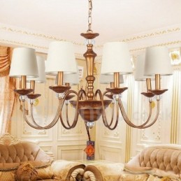 Lustre estilo vela retrô de 8 luzes