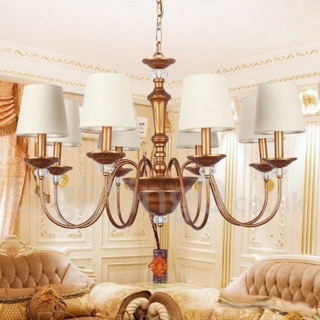 Lustre estilo vela retrô de 8 luzes Lustre estilo vela retrô de 8 luzes