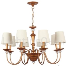 Lustre estilo vela retrô de 8 luzes