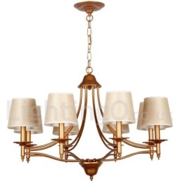 Lustre estilo vela estilo mediterrâneo retrô rústico de 8 luzes