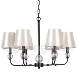 Lustre estilo vela contemporâneo retrô rústico de 6 luzes