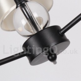 Lustre estilo vela contemporâneo retrô rústico de 6 luzes