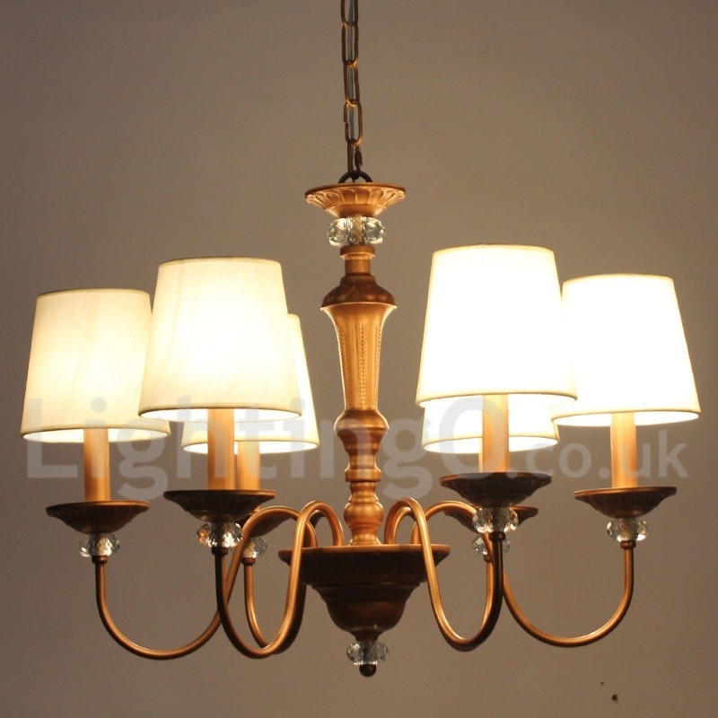 Lustre estilo vela retrô preto rústico de 6 luzes