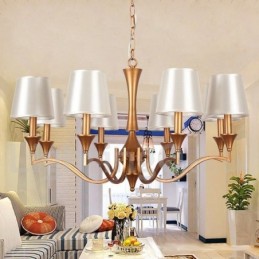 Lustre estilo vela de 8 luzes