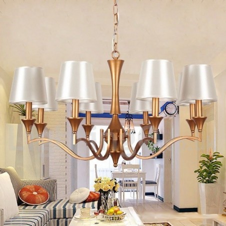 Lustre estilo vela de 8 luzes Lustre estilo vela de 8 luzes