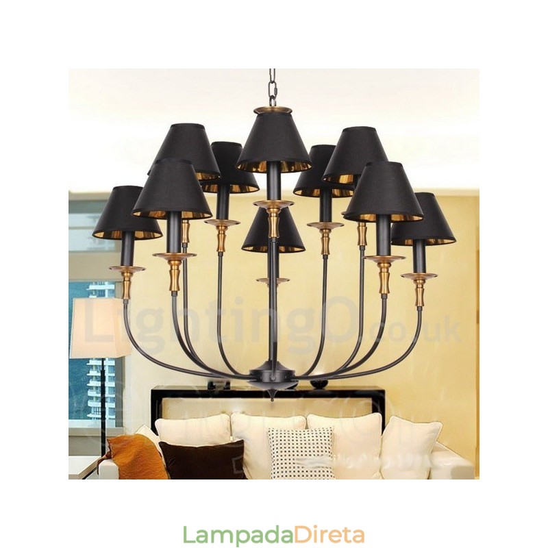 Lustre estilo vela retrô contemporâneo