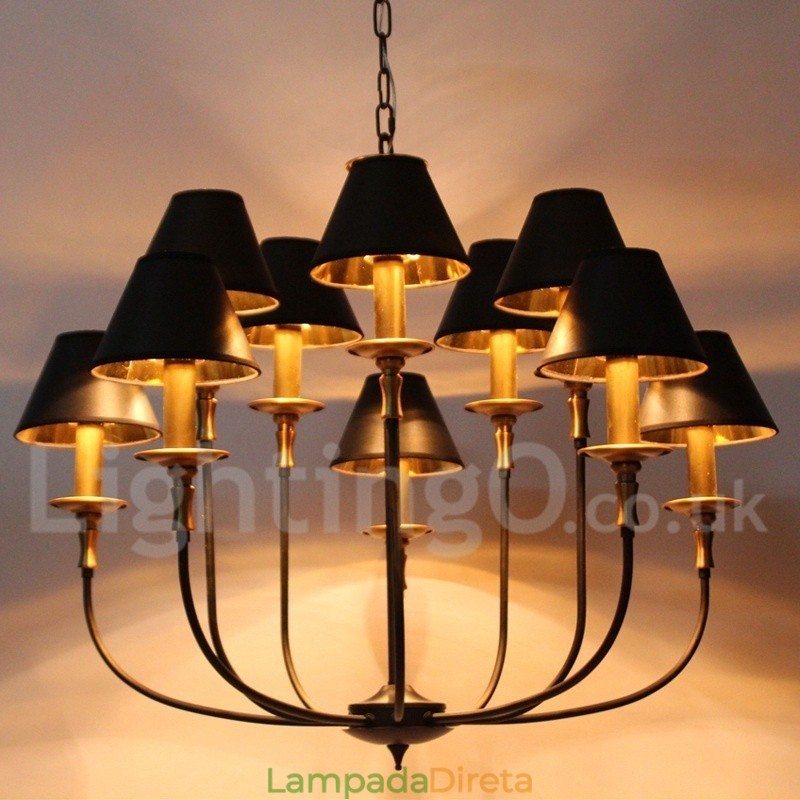 Lustre estilo vela retrô contemporâneo