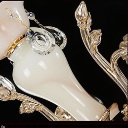 Pingente de estilo europeu em liga de zinco imitação de cristal de jade