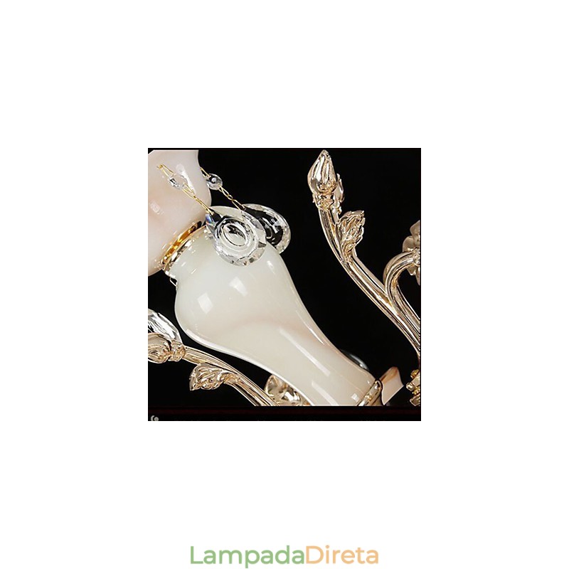 Pingente de estilo europeu em liga de zinco imitação de cristal de jade