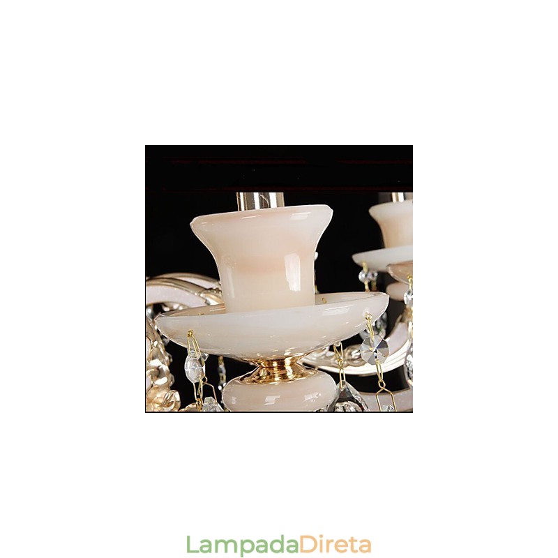 Pingente de estilo europeu em liga de zinco imitação de cristal de jade