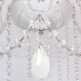 Lustre estilo vela de cristal K9 branco de 8 luzes
