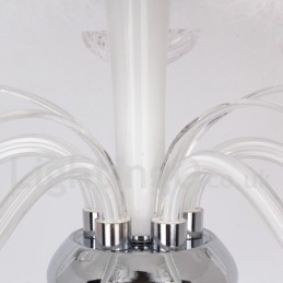 Lustre estilo vela de cristal K9 contemporâneo branco de 5 luzes