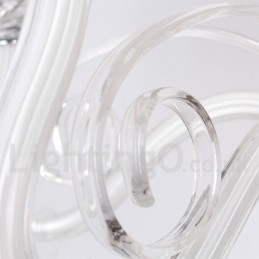 Lustre estilo vela de cristal K9 contemporâneo branco de 5 luzes