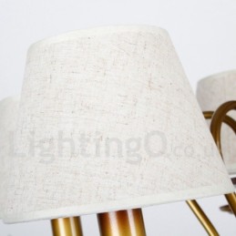 Lustre moderno contemporâneo rústico retrô estilo vela 3 luzes