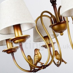 Lustre moderno contemporâneo rústico retrô estilo vela de 12 luzes