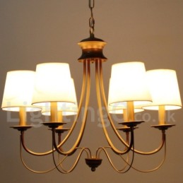 Lustre estilo vela contemporâneo moderno estilo mediterrâneo rústico de 6 luzes