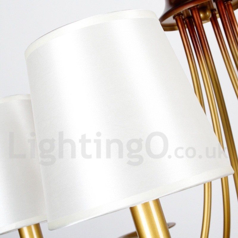 Lustre estilo vela contemporâneo moderno estilo mediterrâneo rústico de 6 luzes