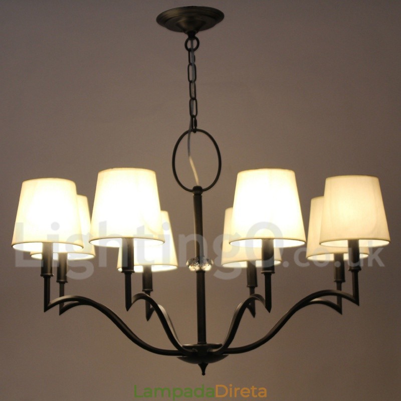 Lustre moderno e contemporâneo estilo vela de 8 luzes