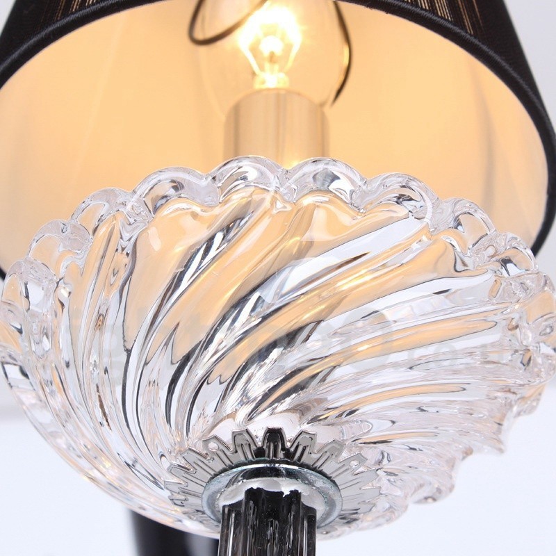 Lustre estilo vela de cristal K9 contemporâneo branco de 8 luzes