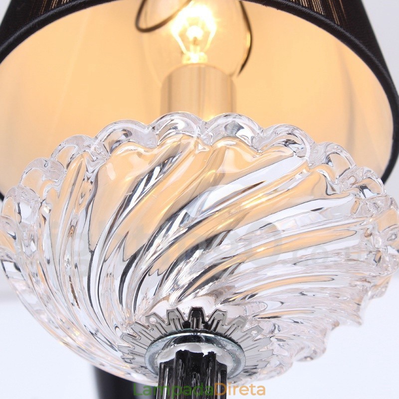 Lustre estilo vela de cristal K9 contemporâneo branco de 5 luzes