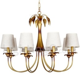 Lustre estilo vela rústica contemporânea moderna de 8 luzes