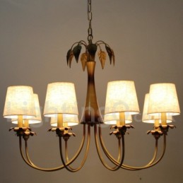 Lustre estilo vela rústica contemporânea moderna de 8 luzes