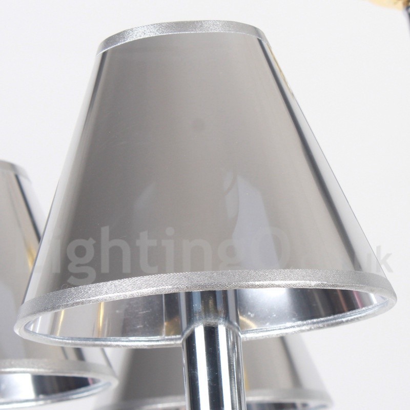 Lustre moderno contemporâneo estilo vela cromado de 10 luzes