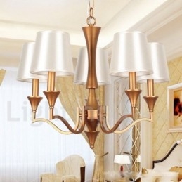 Lustre estilo vela estilo mediterrâneo rústico de 5 luzes