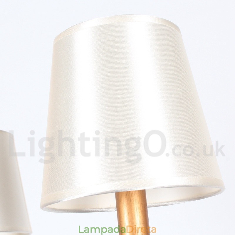 Lustre estilo vela estilo mediterrâneo rústico de 5 luzes