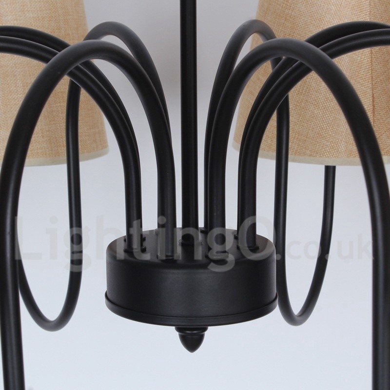 Lustre estilo vela estilo mediterrâneo rústico contemporâneo de 8 luzes