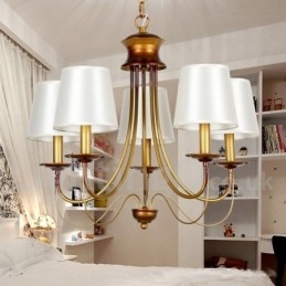 Lustre estilo vela contemporâneo moderno estilo mediterrâneo rústico de 5 luzes