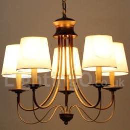 Lustre estilo vela contemporâneo moderno estilo mediterrâneo rústico de 5 luzes