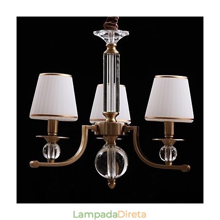Lustre de metal bronze cristal contemporâneo moderno Lustre de metal bronze cristal contemporâneo moderno