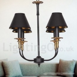 Lustre estilo vela retrô contemporâneo de 4 luzes