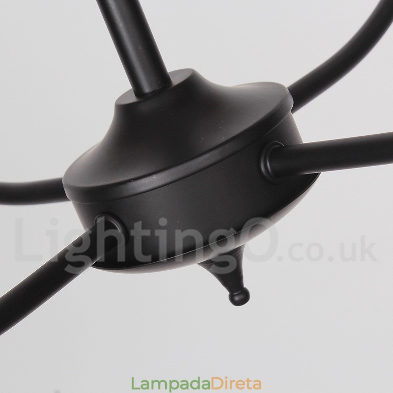 Lustre estilo vela retrô contemporâneo de 4 luzes
