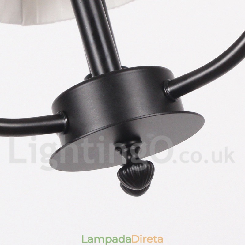 Lustre grande estilo vela retrô rústico de 12 luzes com 2 níveis