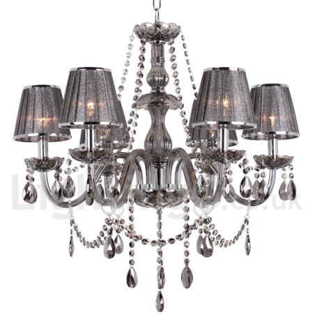 Lustre estilo vela de cristal K9 de 6 luzes Lustre estilo vela de cristal K9 de 6 luzes
