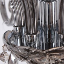 Lustre estilo vela de cristal K9 de 6 luzes