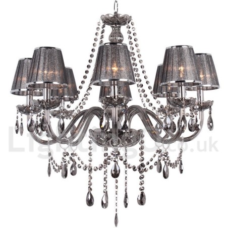 Lustre estilo vela de cristal K9 de 8 luzes Lustre estilo vela de cristal K9 de 8 luzes