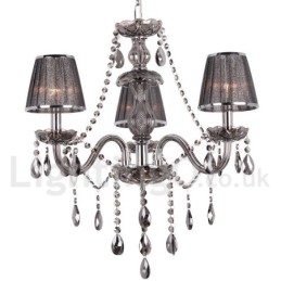 Lustre estilo vela de cristal K9 de 3 luzes