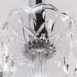 Lustre estilo vela de cristal K9 contemporâneo de 3 luzes