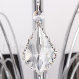 Lustre estilo vela de cristal K9 contemporâneo de 8 luzes