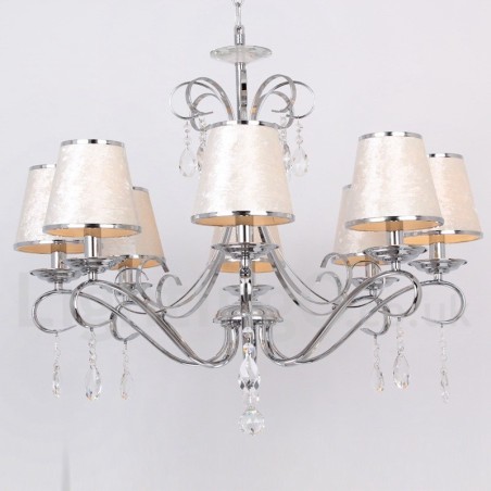 Lustre estilo vela de cristal K9 contemporâneo de 8 luzes Lustre estilo vela de cristal K9 contemporâneo de 8 luzes