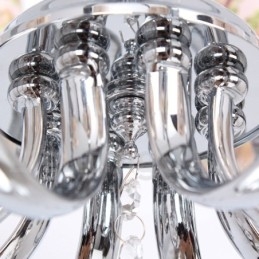Lustre estilo vela de cristal K9 contemporâneo de 5 luzes
