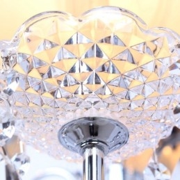 Lustre estilo vela de cristal K9 contemporâneo de 8 luzes