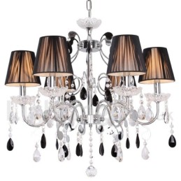 Lustre estilo vela de cristal K9 contemporâneo de 6 luzes