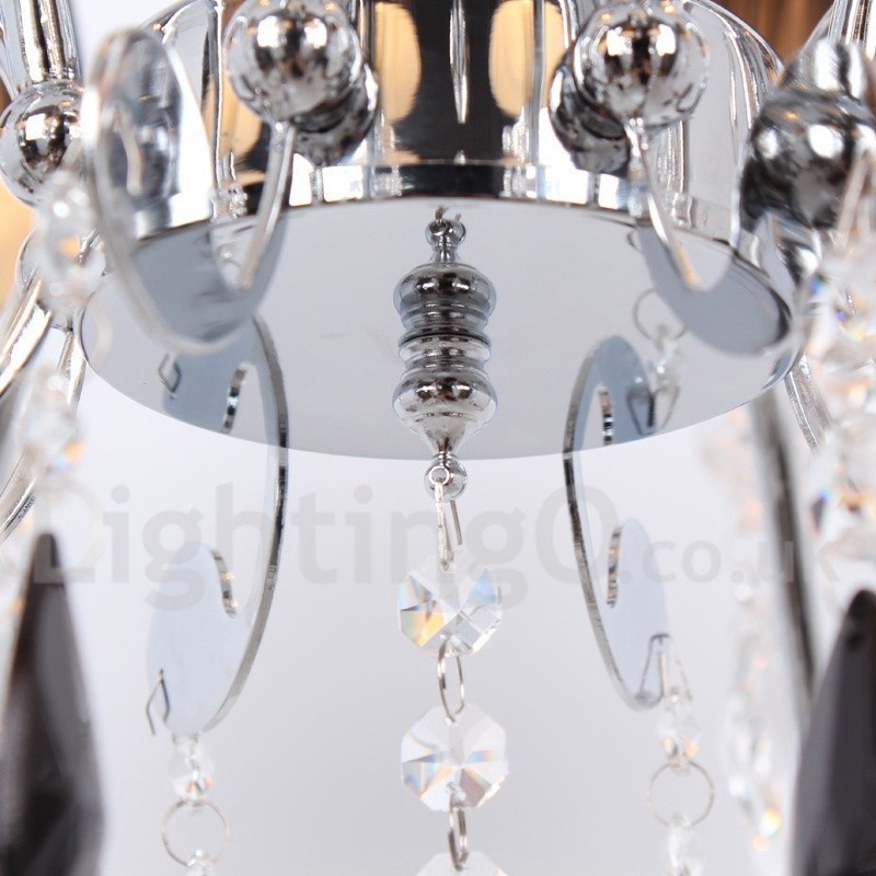Lustre estilo vela de cristal K9 contemporâneo de 6 luzes
