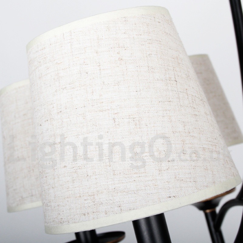 Lustre estilo vela contemporâneo retrô rústico preto de 12 luzes